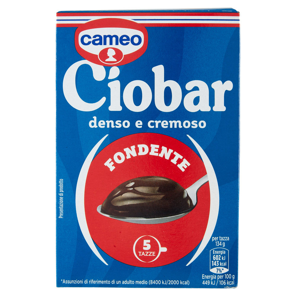 PREPARATO PER  CIOCCOLATO  FONDENTE CIOBAR CAMEO SCATOLA PZ.5 G 115 - 3