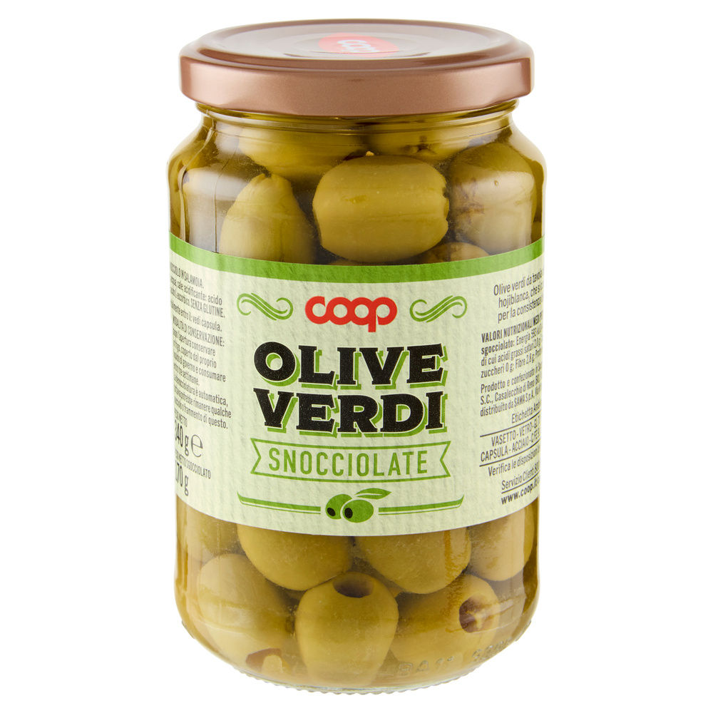 OLIVE VERDI COOP SNOCCIOLATE IN SALAMOIA VASO VETRO G 340 SGOCC G 170 - 9