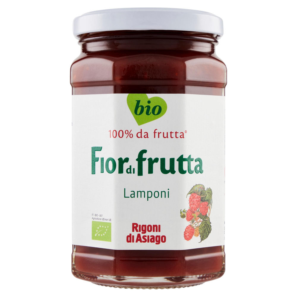 Fiordifrutta bio lamponi rigoni vaso vetro g  330