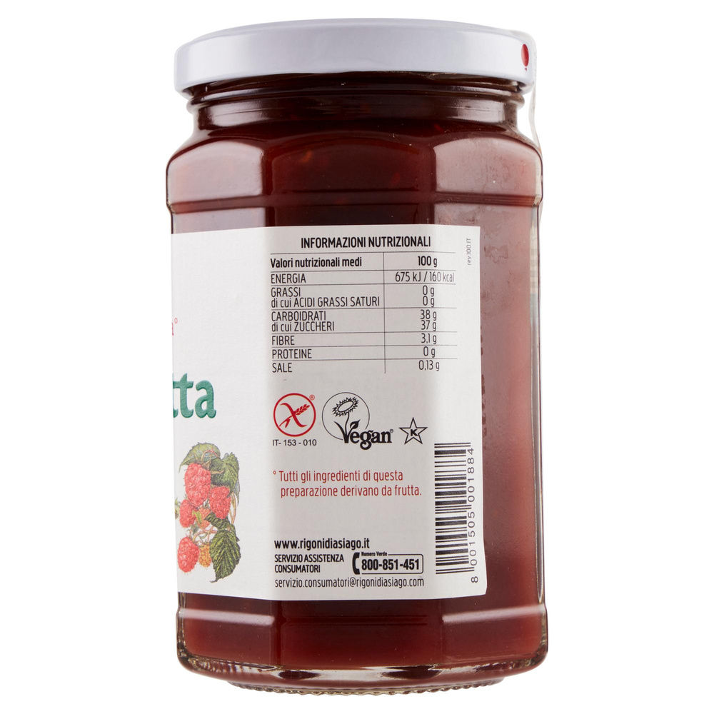 FIORDIFRUTTA BIO LAMPONI RIGONI VASO VETRO G  330 - 3