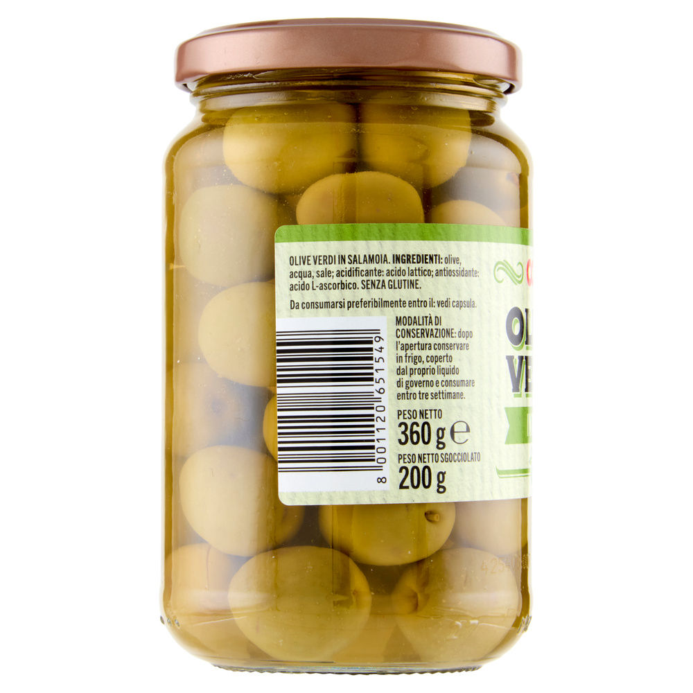 OLIVE VERDI COOP IN SALAMOIA VASO VETRO G 360 SGOCC G 200 - 13