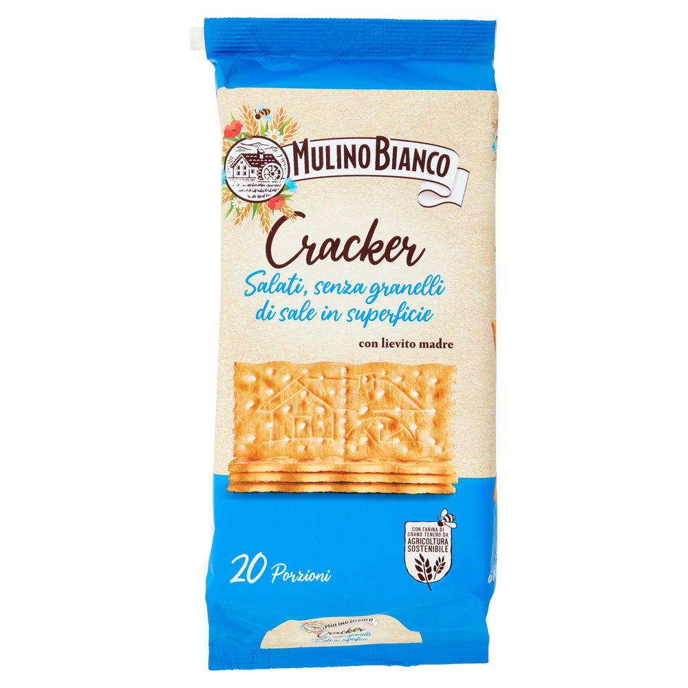 CRACKERS SALATI SENZA GRANELLI SFOGLIA DI GRANO MULINO BIANCO INCARTO G.500 - 4