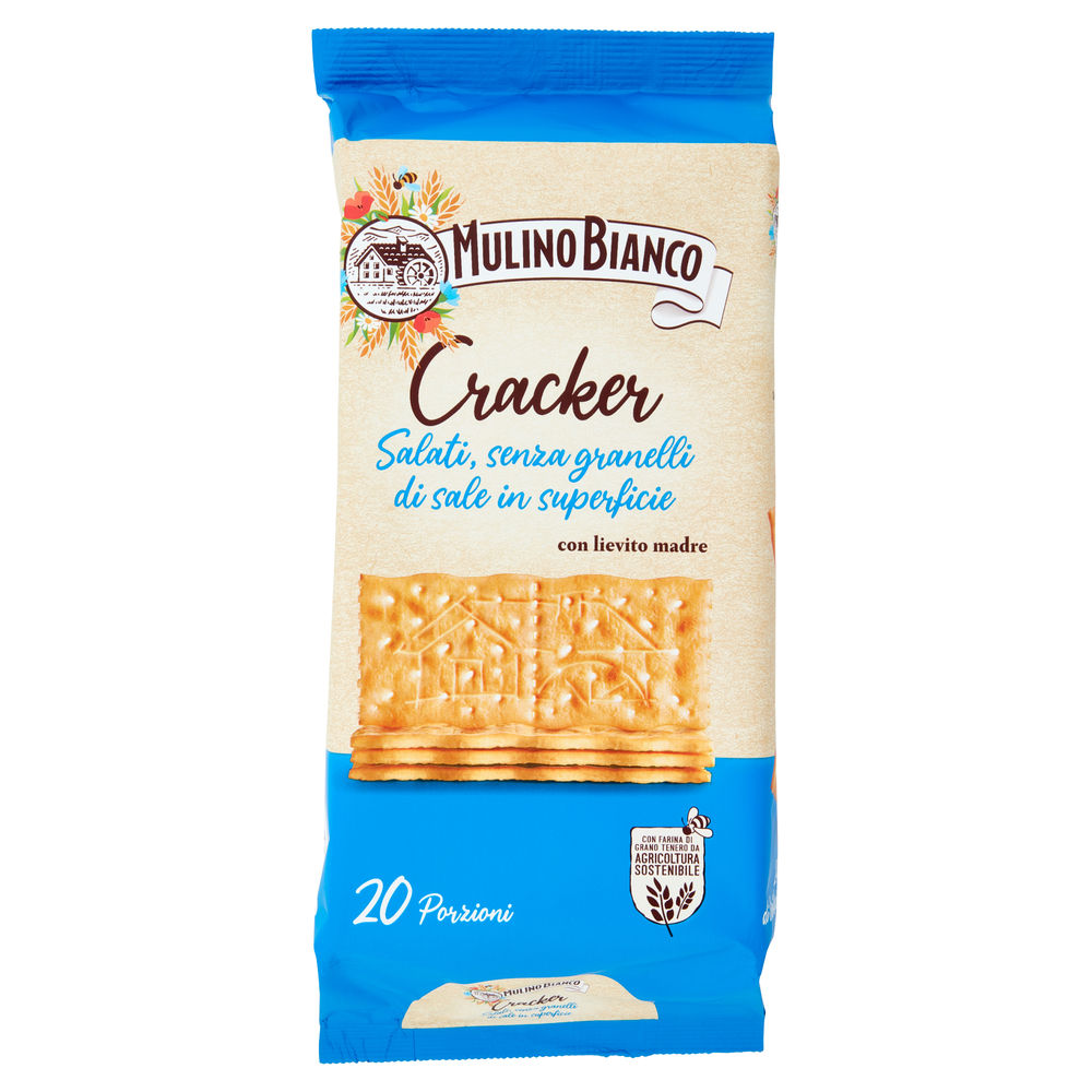 CRACKERS SALATI SENZA GRANELLI SFOGLIA DI GRANO MULINO BIANCO INCARTO G.500 - 0