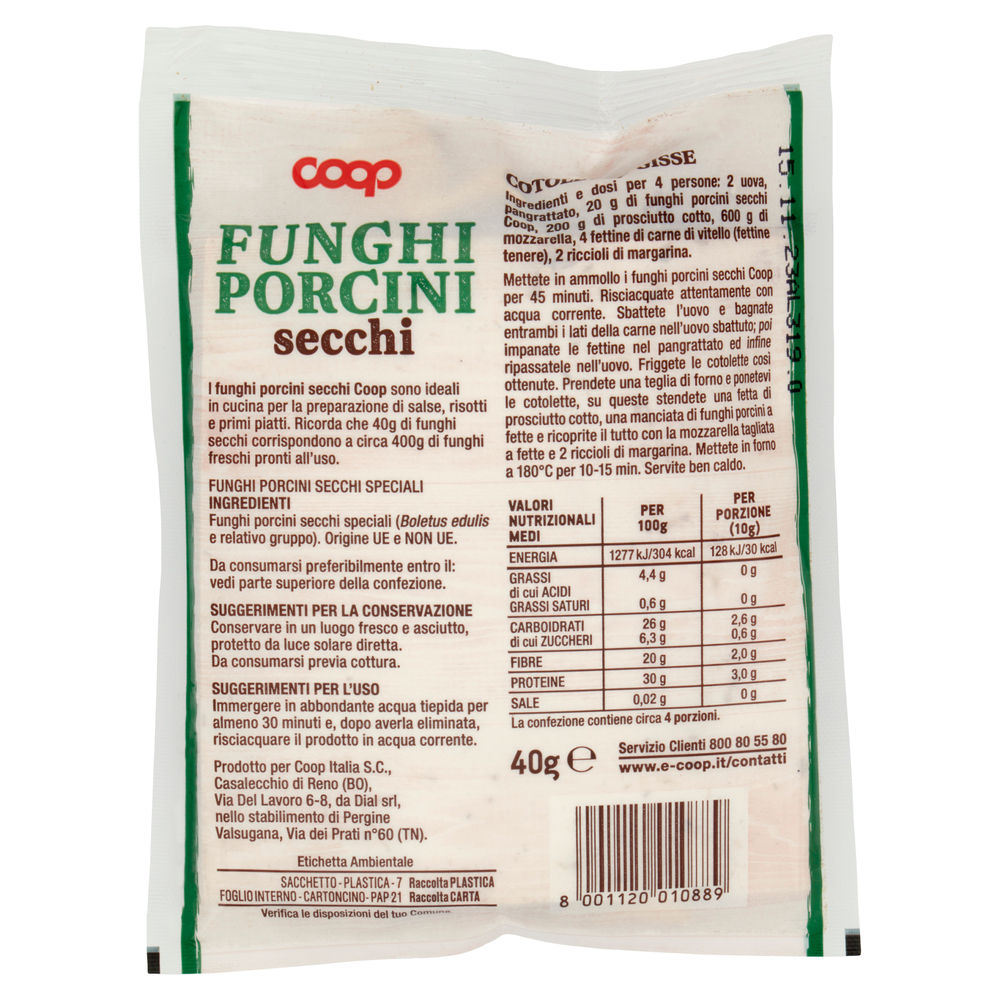 FUNGHI PORCINI SECCHI COOP BUSTA G40 - 1