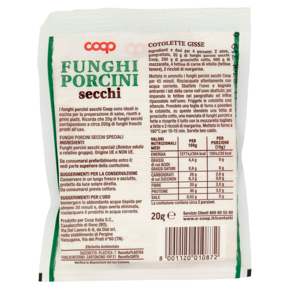 FUNGHI PORCINI SECCHI COOP BUSTA G20 - 1