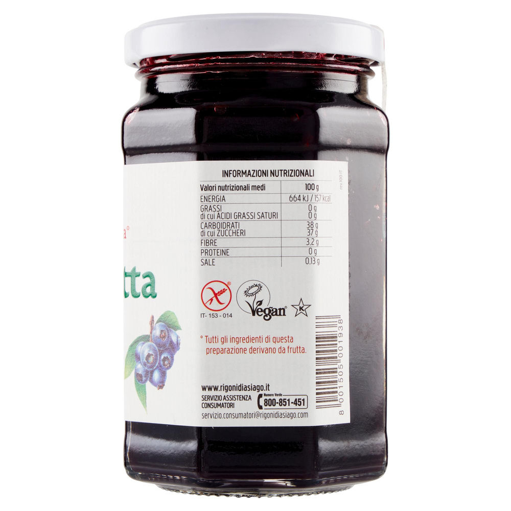 FIORDIFRUTTA BIO MIRTILLI NERI  RIGONI VASO VETRO G  330 - 4