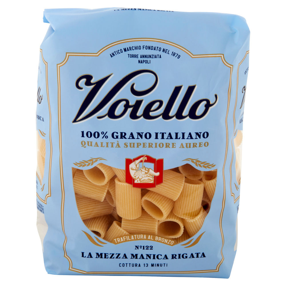 PASTA DI SEMOLA MEZZE MANICHE RIGATE N.122 VOIELLO SACCHETTO G.500 - 4