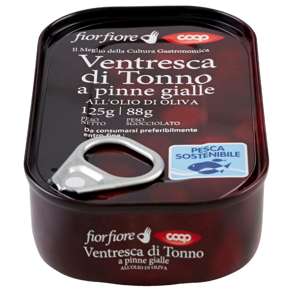 VENTRESCA DI TONNO COOP FIOR FIORE IN OLIO OLIVA LATTINA G 125 - 4