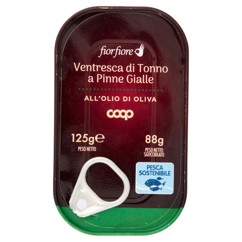 VENTRESCA DI TONNO COOP FIOR FIORE IN OLIO OLIVA LATTINA G 125 - 7