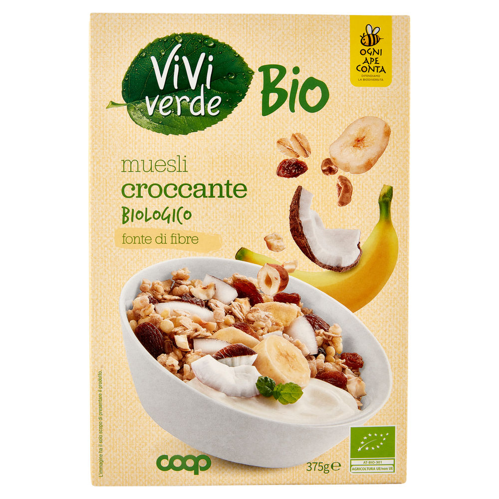 Muesli croccante bio viviverde coop scatola g 375