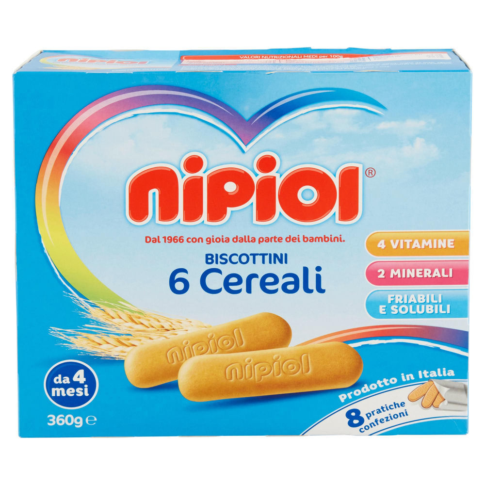 BISCOTTI NIPIOL 6 CEREALI SCATOLA G 360 - 2