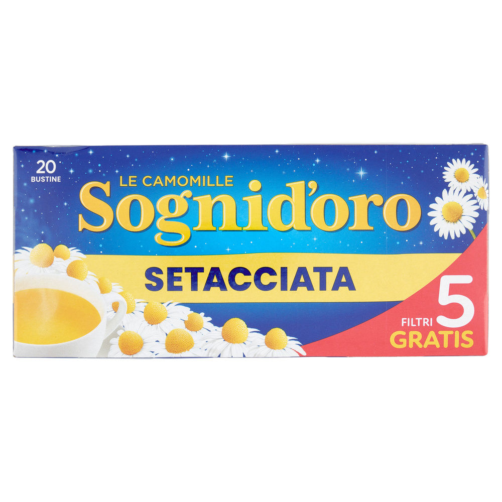 CAMOMILLA SOGNI D'ORO STAR SETACCIATA SCATOLA 15 FILTRI +5 FILTRI OMAGGIO G 33,4 - 3