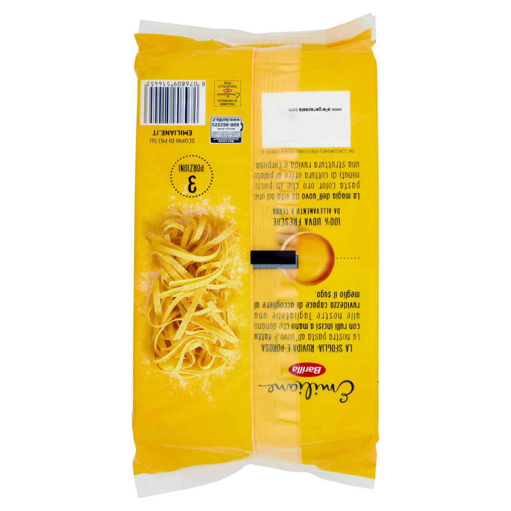 PASTA UOVO TAGLIATELLE LE EMILIANE BARILLA N.174 VASSOIO G.250 - 1