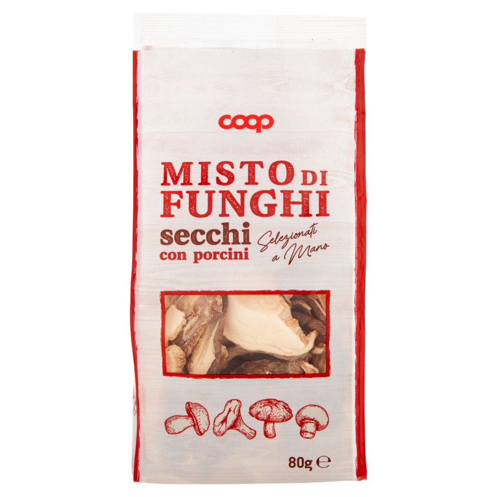 MISTO FUNGHI SECCHI CON PORCINI COOP BUSTA G80 - 8