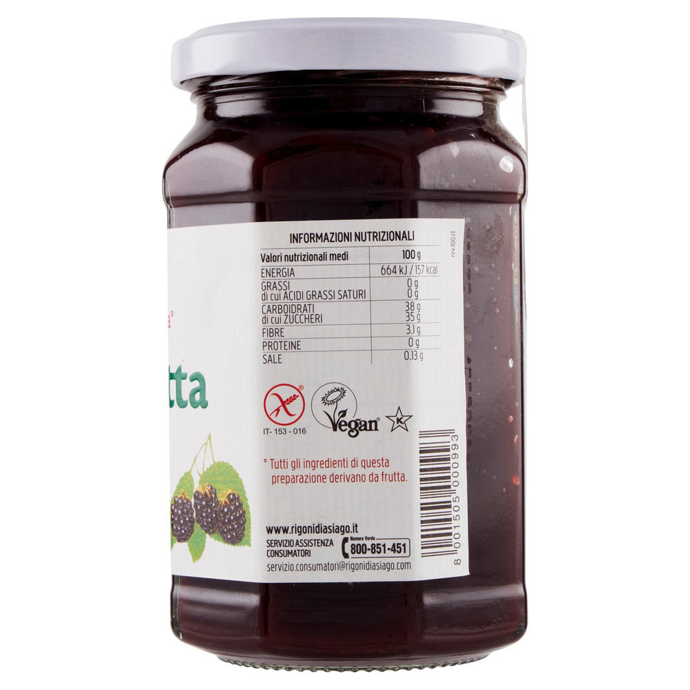 FIORDIFRUTTA BIO MORE DI ROVO RIGONI VASO VETRO G 330 - 4