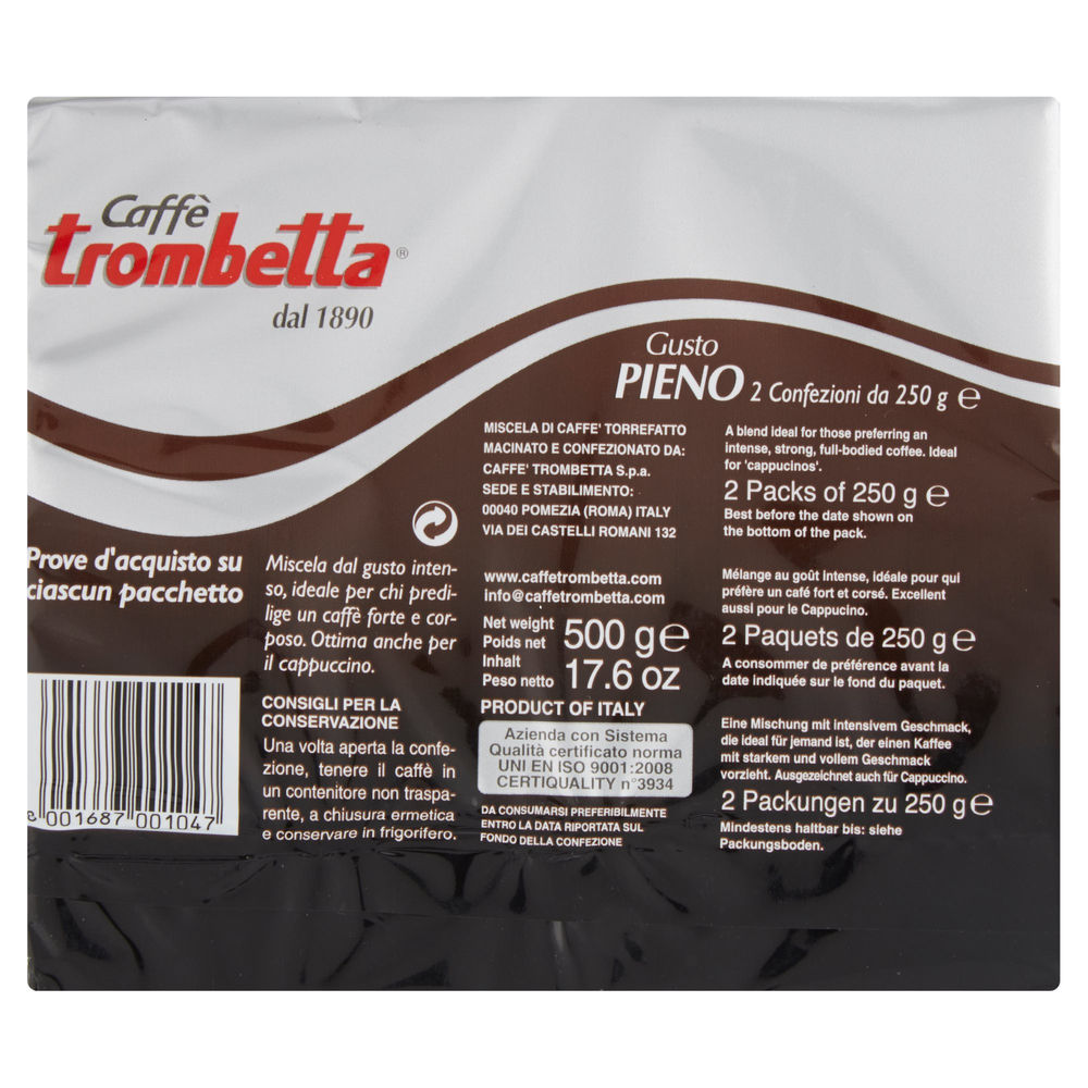 CAFFE TROMBETTA GUSTO PIENO 2X250 G - 1