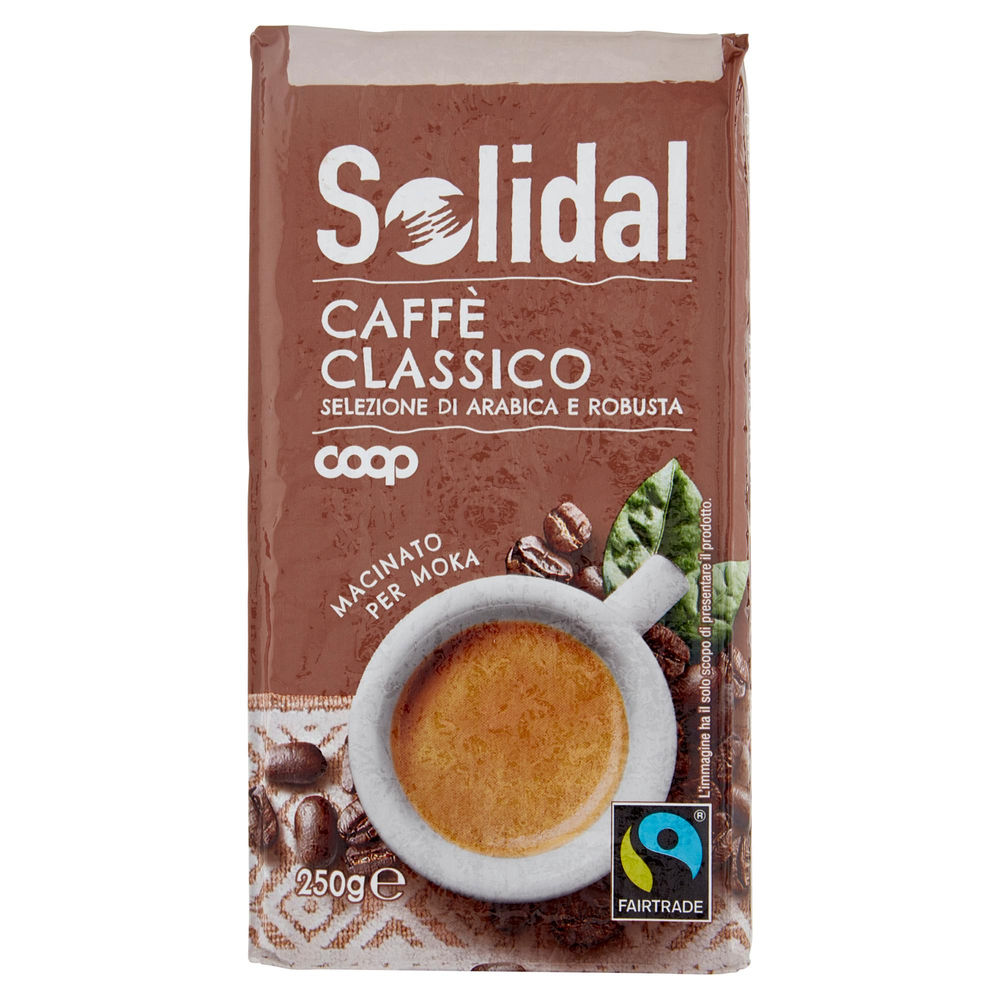 Caffe' classico coop solidal centro america - africa macinato sacchetto g  250