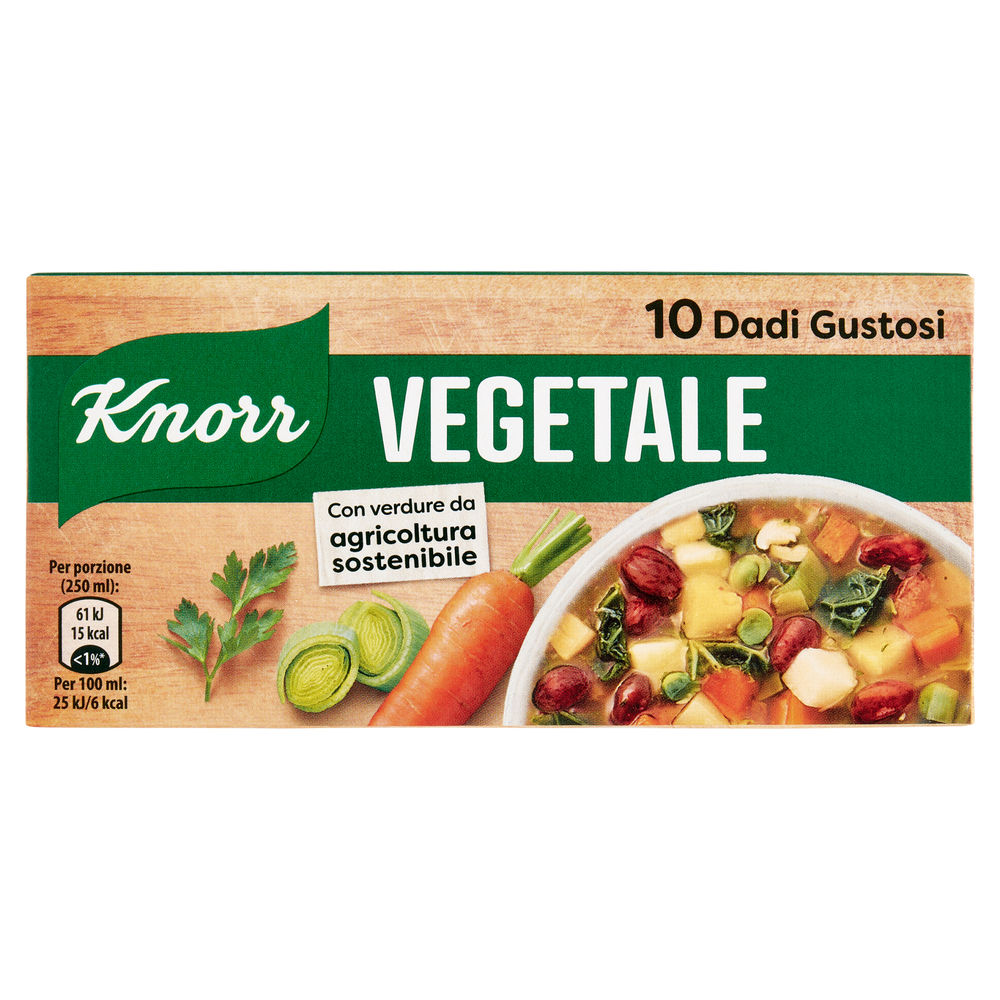 Dado vegetale knorr tavolette 10 scatola g 100