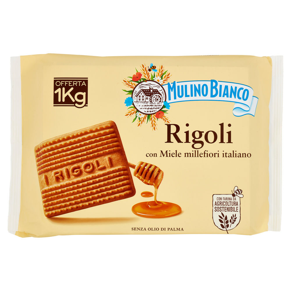 BISCOTTI FROLLINI  RIGOLI MULINO BIANCO INCARTO KG.1 - 1