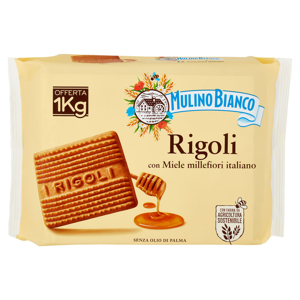 BISCOTTI FROLLINI  RIGOLI MULINO BIANCO INCARTO KG.1 - 16