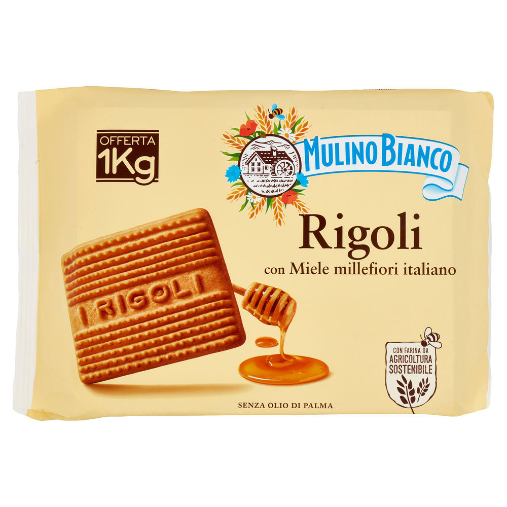 BISCOTTI FROLLINI  RIGOLI MULINO BIANCO INCARTO KG.1 - 4