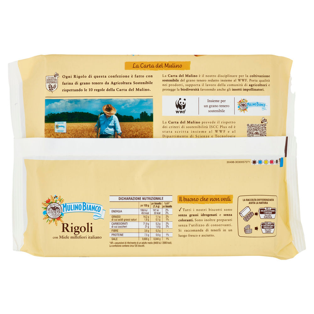 BISCOTTI FROLLINI  RIGOLI MULINO BIANCO INCARTO KG.1 - 2