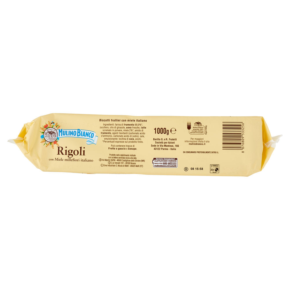 BISCOTTI FROLLINI  RIGOLI MULINO BIANCO INCARTO KG.1 - 6