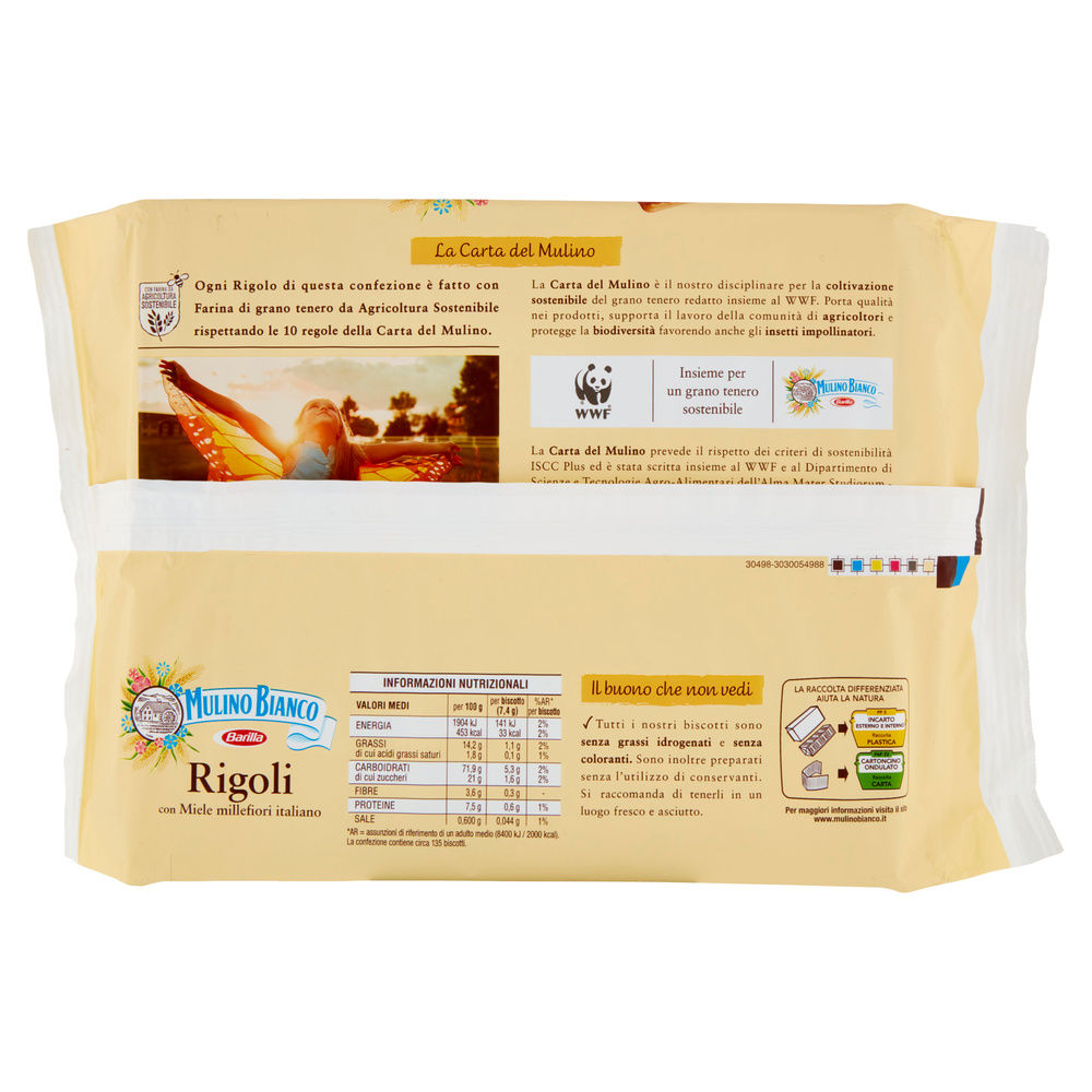BISCOTTI FROLLINI  RIGOLI MULINO BIANCO INCARTO KG.1 - 3