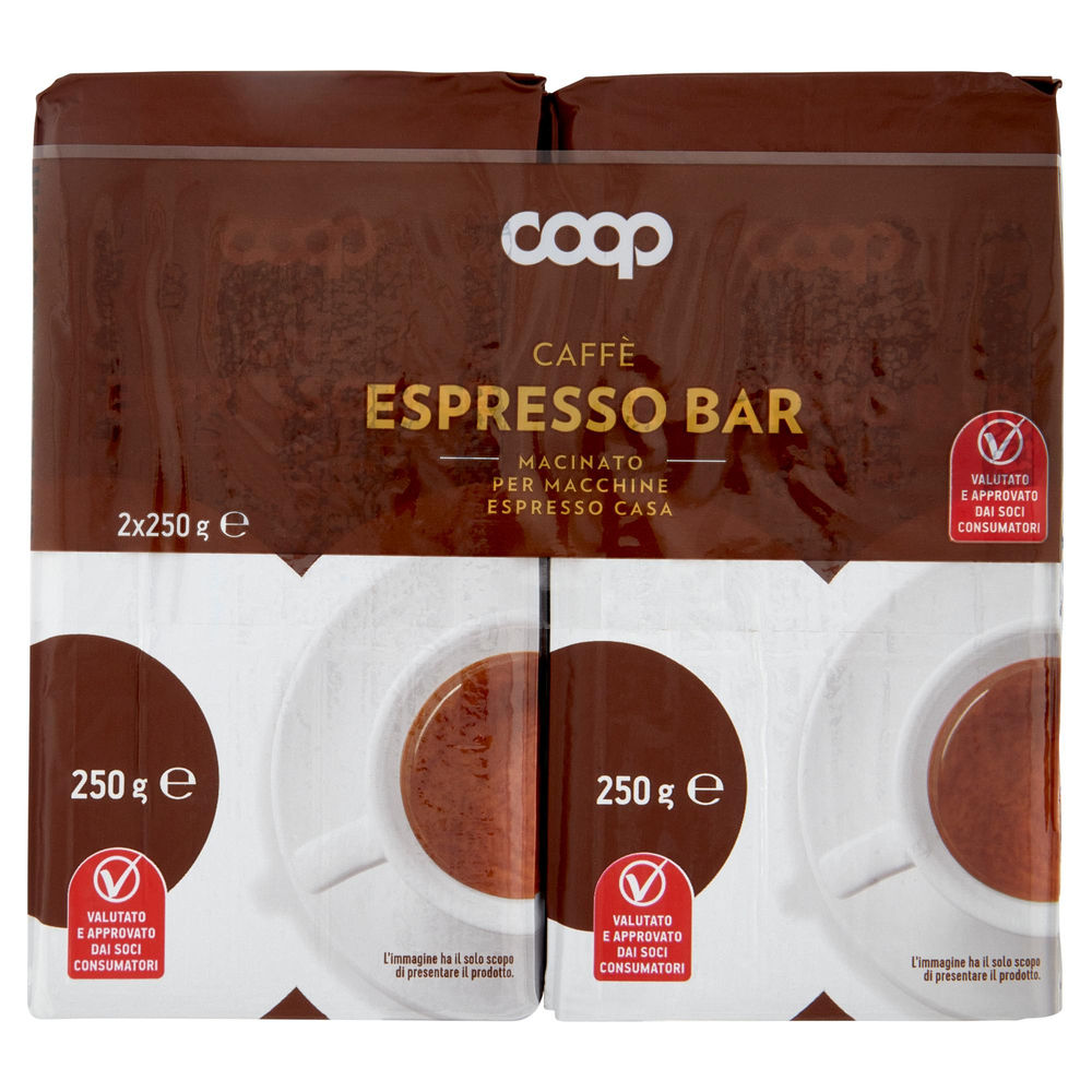 Caffe' espresso bar coop macinato incarto g 250x2