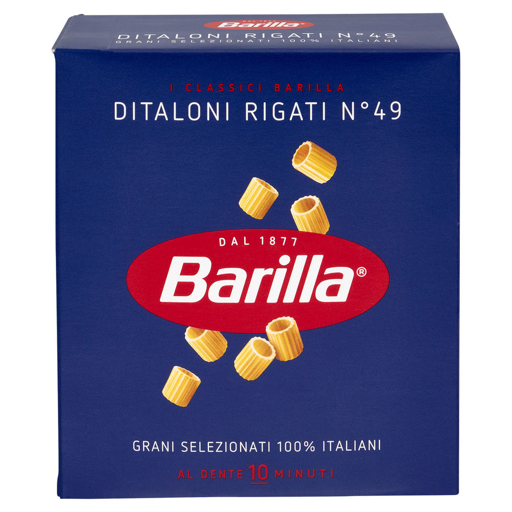 PASTA SEMOLA DITALONI BARILLA RIGATI N.49 ASTUCCIO G.500 - 8