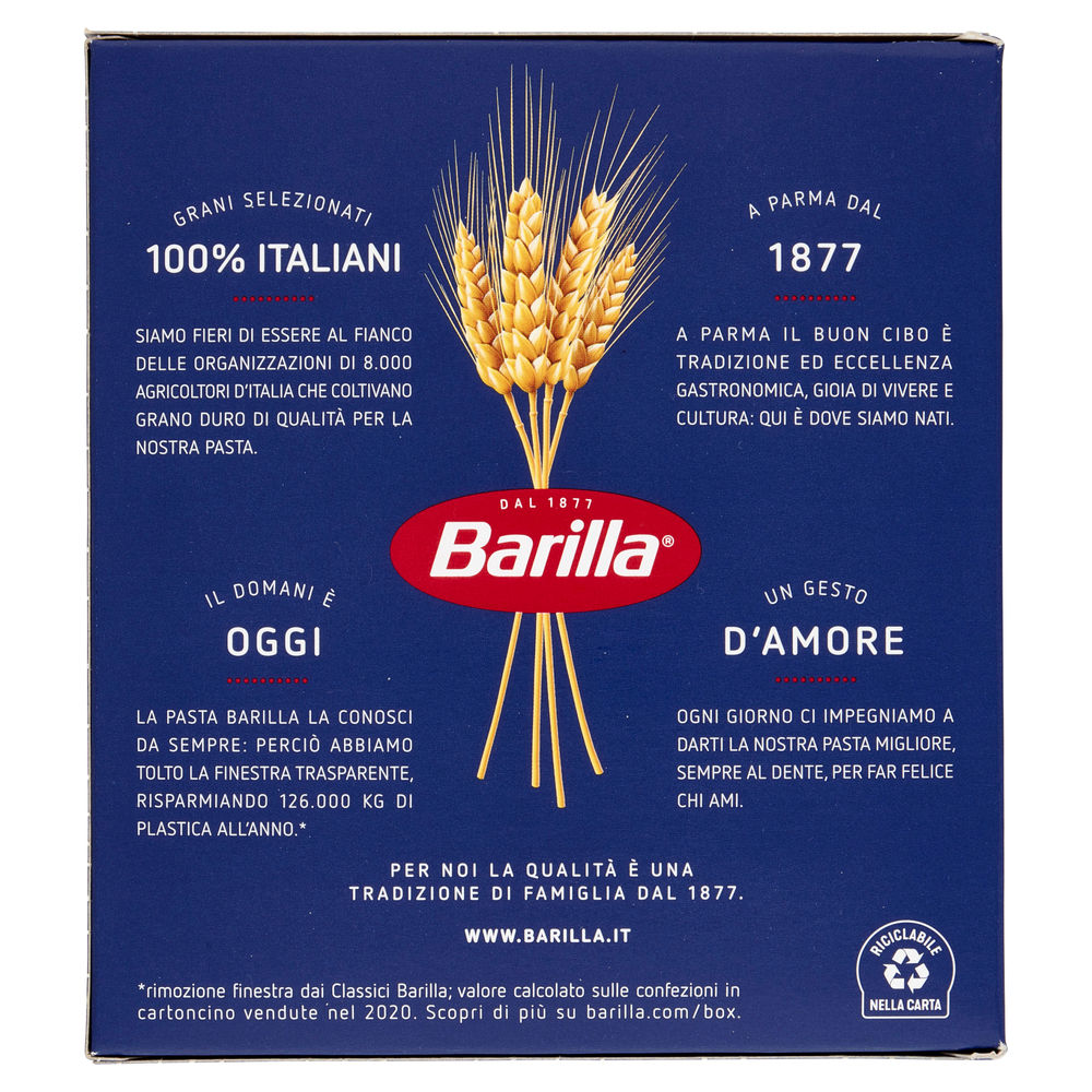 PASTA SEMOLA DITALONI BARILLA RIGATI N.49 ASTUCCIO G.500 - 1