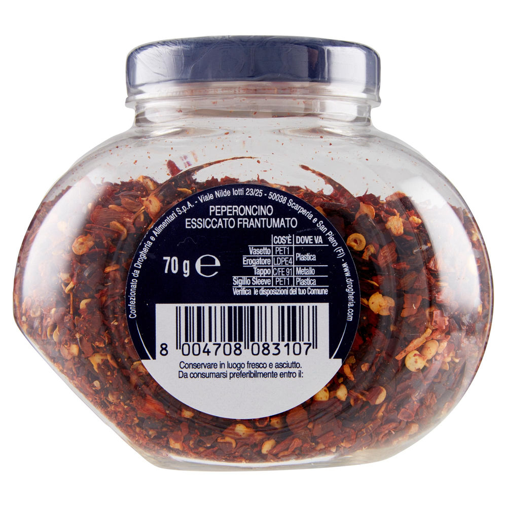 PEPERONCINO FRANTUMATO DROGHERIA E ALIMENTARI VASO MINIPET G 70 - 1