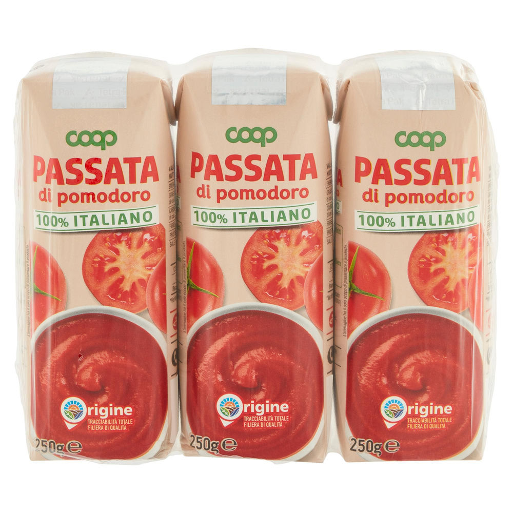 PASSATA DI POMODORO ORIGINE COOP BRICK G 250X3 - 2