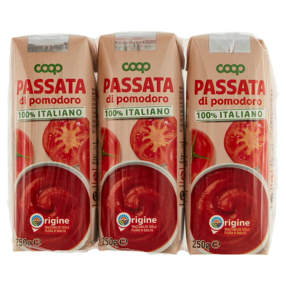 PASSATA DI POMODORO ORIGINE COOP BRICK G 250X3 - 3