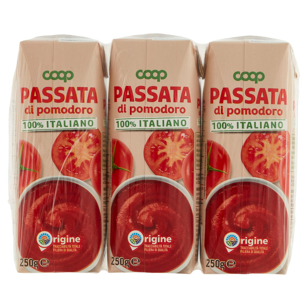 PASSATA DI POMODORO ORIGINE COOP BRICK G 250X3 - 1