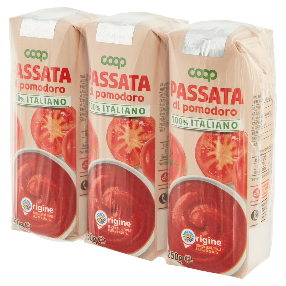 PASSATA DI POMODORO ORIGINE COOP BRICK G 250X3 - 8