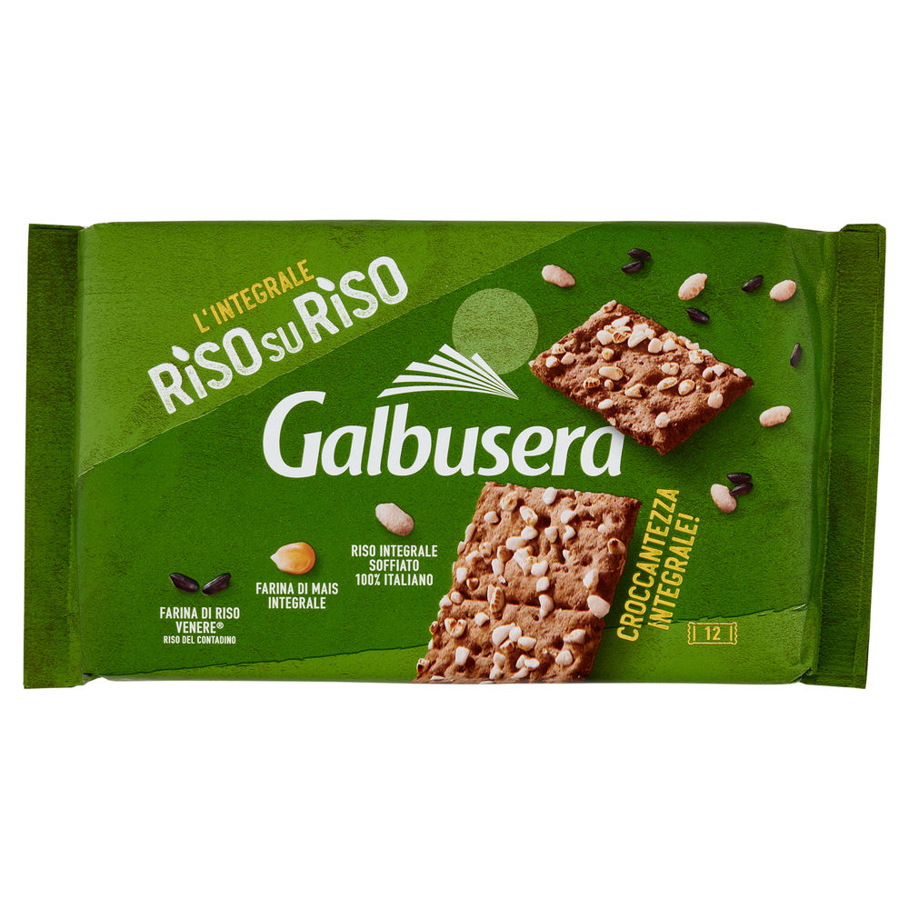 Crackers riso su riso integrali galbusera incarto g 380