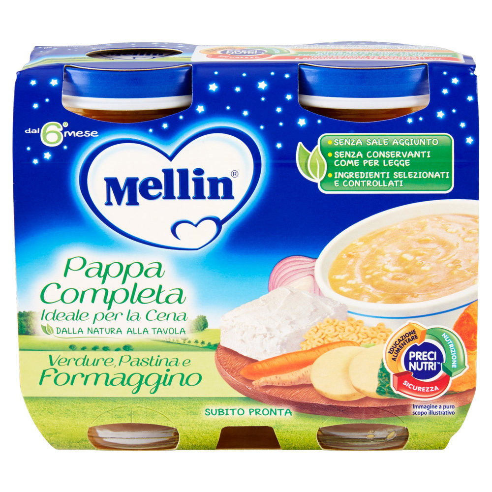 BABY CENA FORMAGGINO PASTINA MELLIN G 200X2 - 4