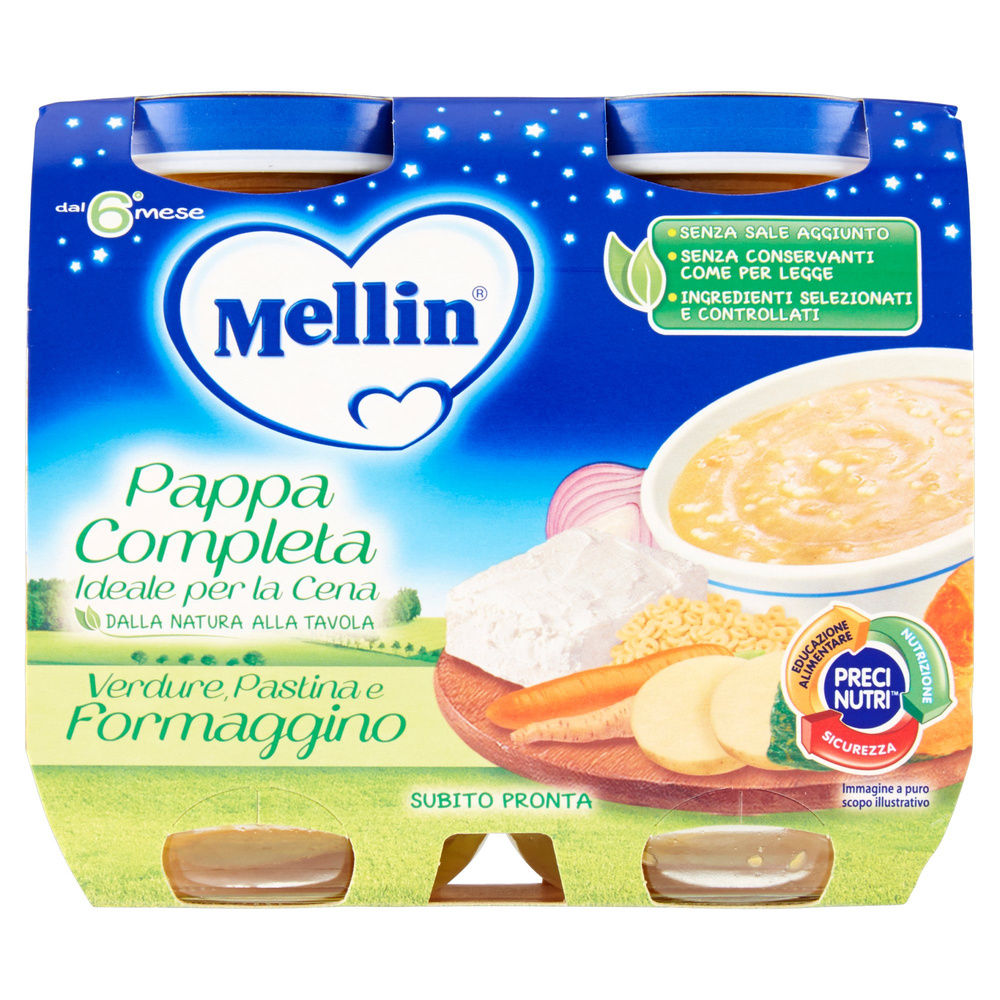 BABY CENA FORMAGGINO PASTINA MELLIN G 200X2 - 5