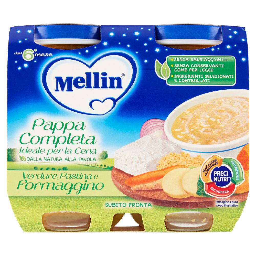 BABY CENA FORMAGGINO PASTINA MELLIN G 200X2 - 0