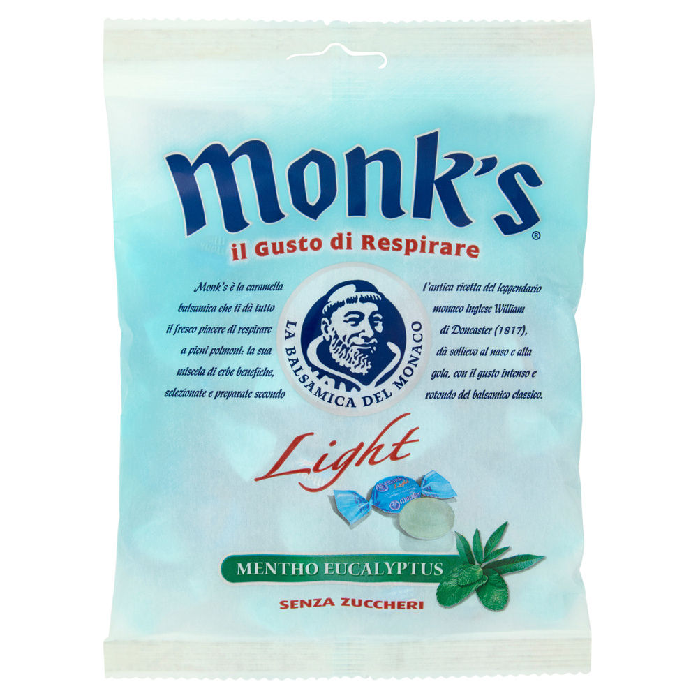 MONK'S MENTHO EUCALYPTUS SENZA ZUCCHERO BUSTA GR 80 - 0