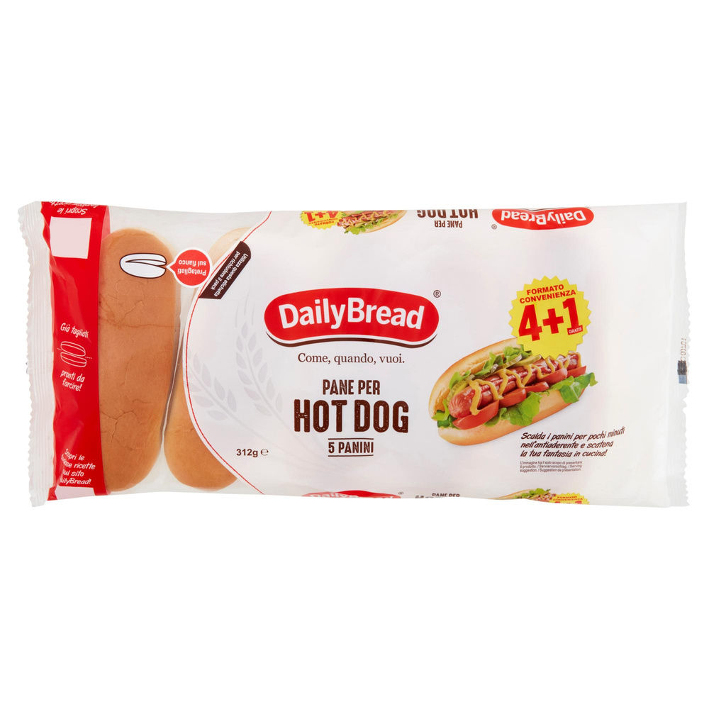 HOT DOG DAILY BREAD PZ 4+1 INCARTO G 312 - 5