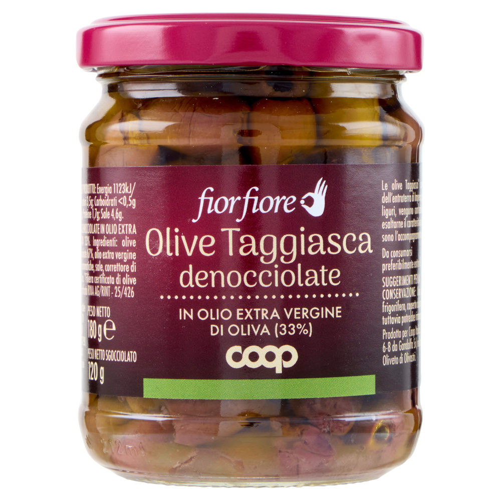 OLIVE TAGGIASCHE DENOCCIOLATE COOP FIOR FIORE IN OLIO EXTRA V.O.  G 180 - 22