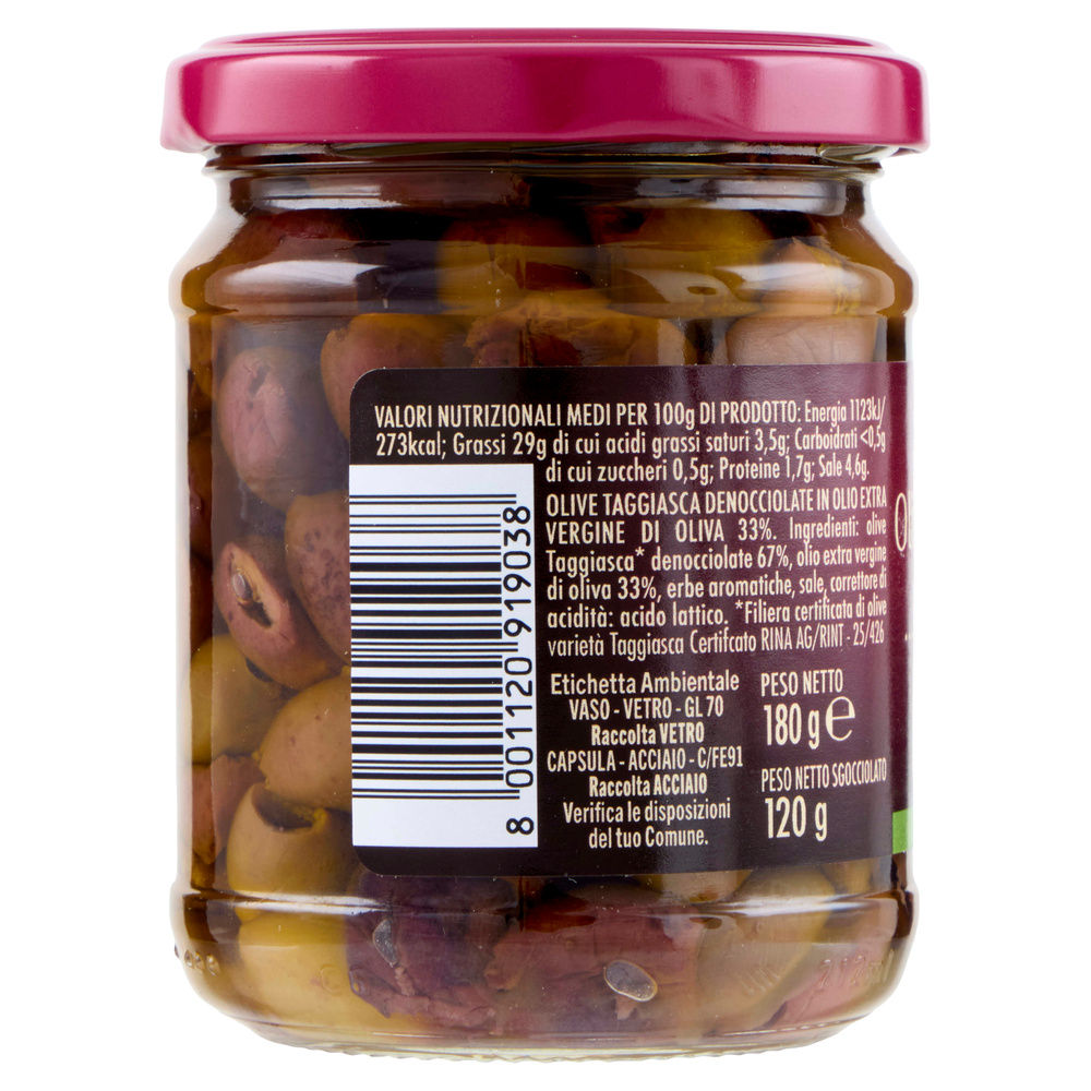 OLIVE TAGGIASCHE DENOCCIOLATE COOP FIOR FIORE IN OLIO EXTRA V.O.  G 180 - 21
