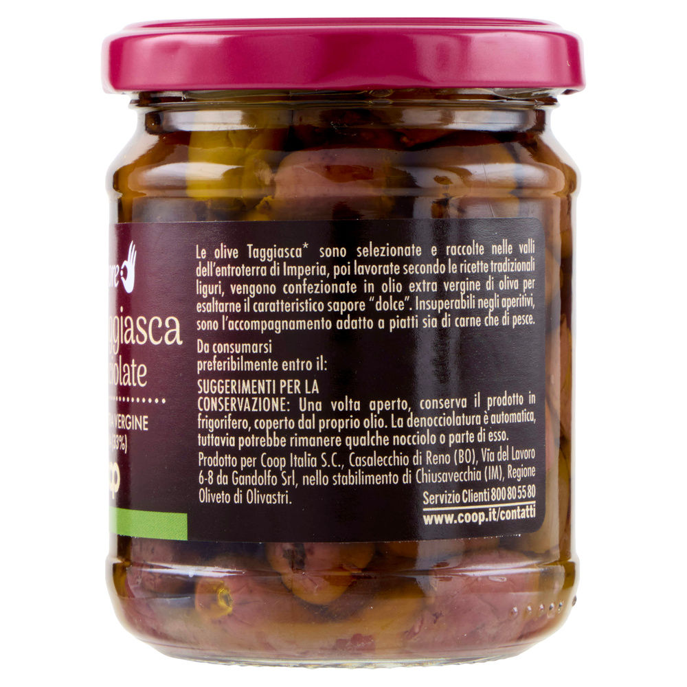 OLIVE TAGGIASCHE DENOCCIOLATE COOP FIOR FIORE IN OLIO EXTRA V.O.  G 180 - 19