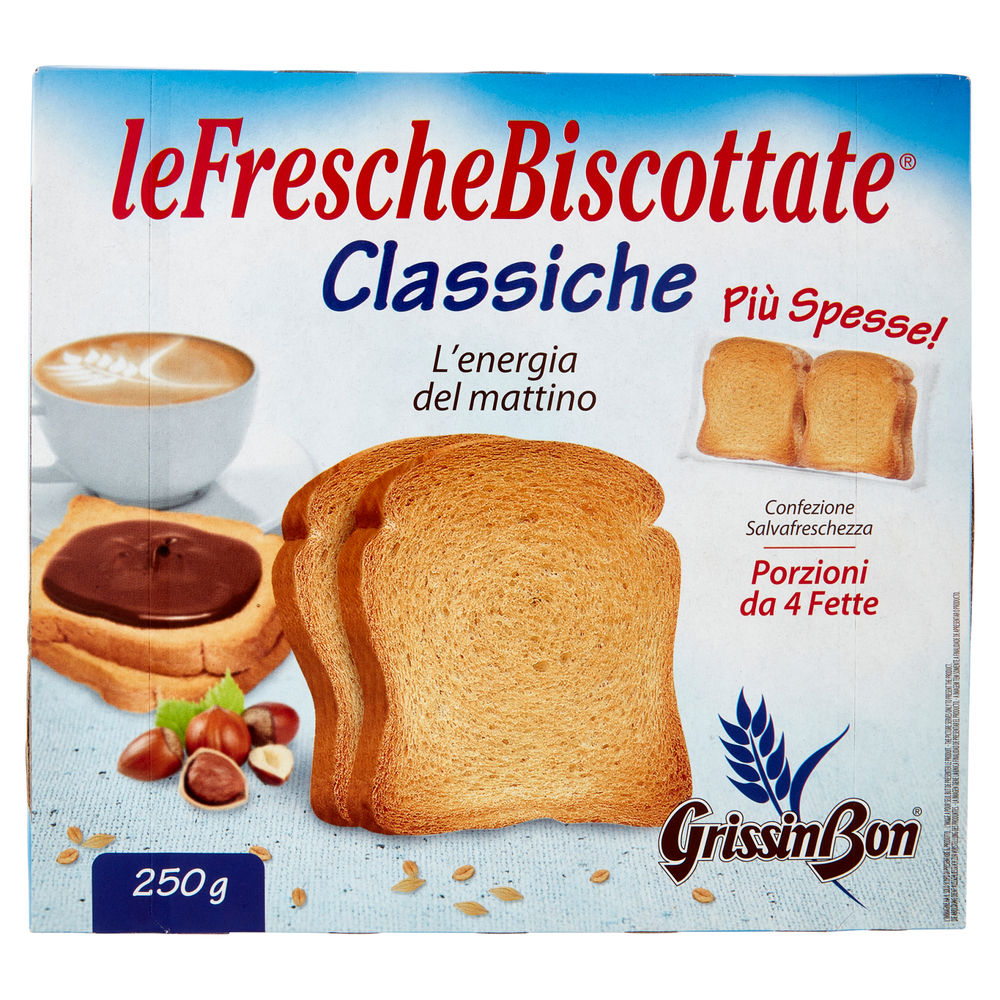 FETTE BISCOTTATE CLASSICHE GRISSIN BON SCATOLA G 250 - 0