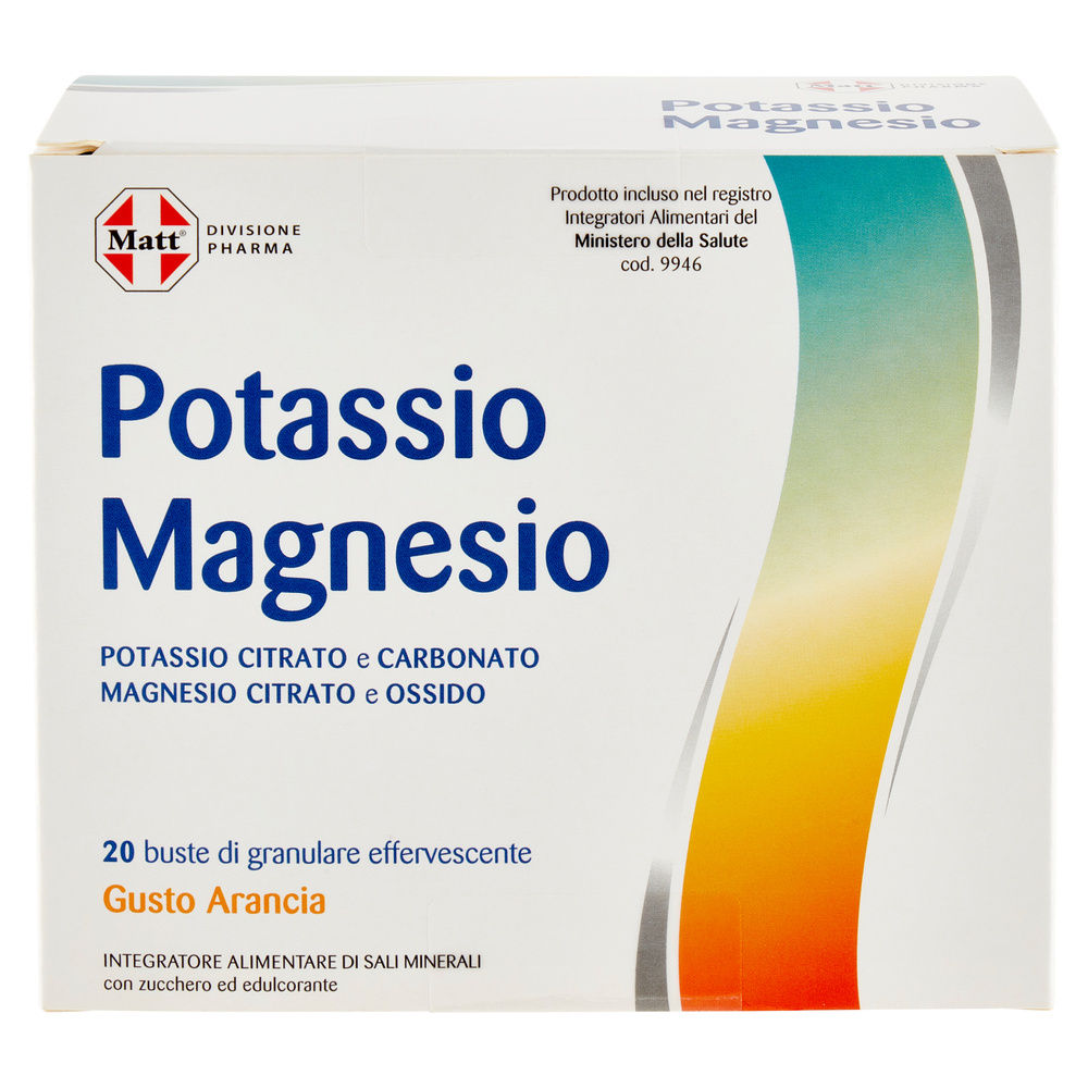 POTASSIO E MAGNESIO GUSTO ARANCIA MATT & DIET PHARMA  BUSTE PZ.20 G 200 - 3