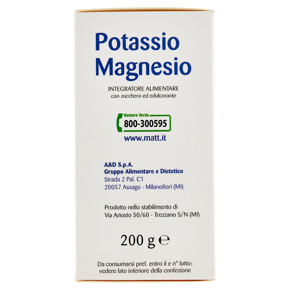 POTASSIO E MAGNESIO GUSTO ARANCIA MATT & DIET PHARMA  BUSTE PZ.20 G 200 - 7