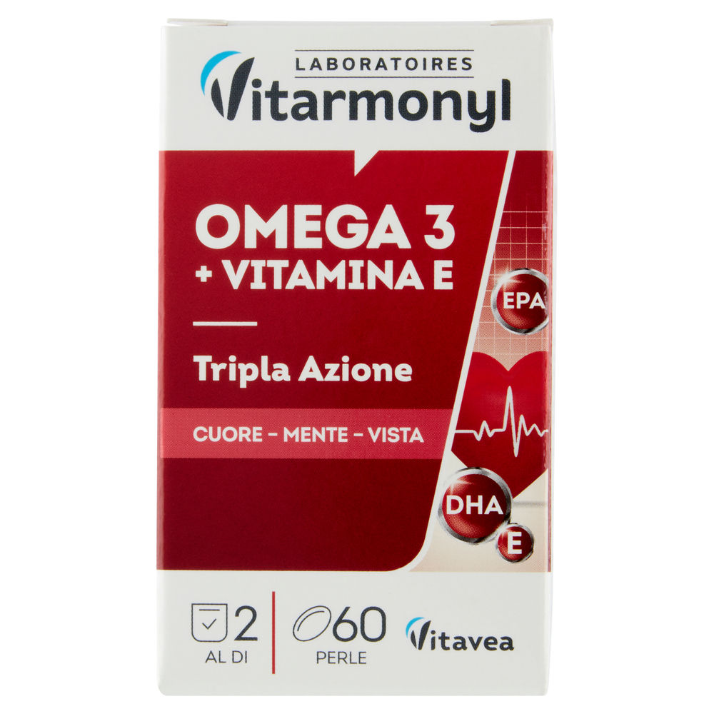 INTEGRATORE OMEGA 3 I GRASSI UTILI VITARMONYL SCATOLA 60 PERLE G 33,4 - 0