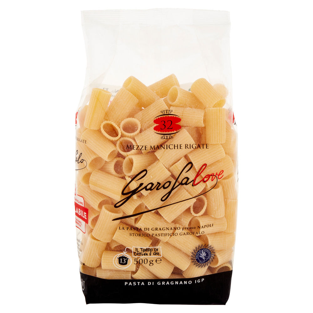 PASTA SEMOLA MEZZE MANICHE RIGATE N.32 IGP GAROFALO G 500 - 5